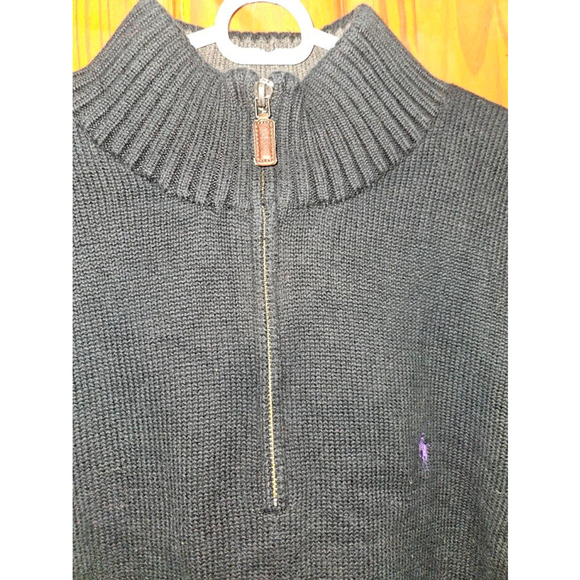 Men's Polo by Ralph Lauren Black Sweater Size M - Picture 4 of 9